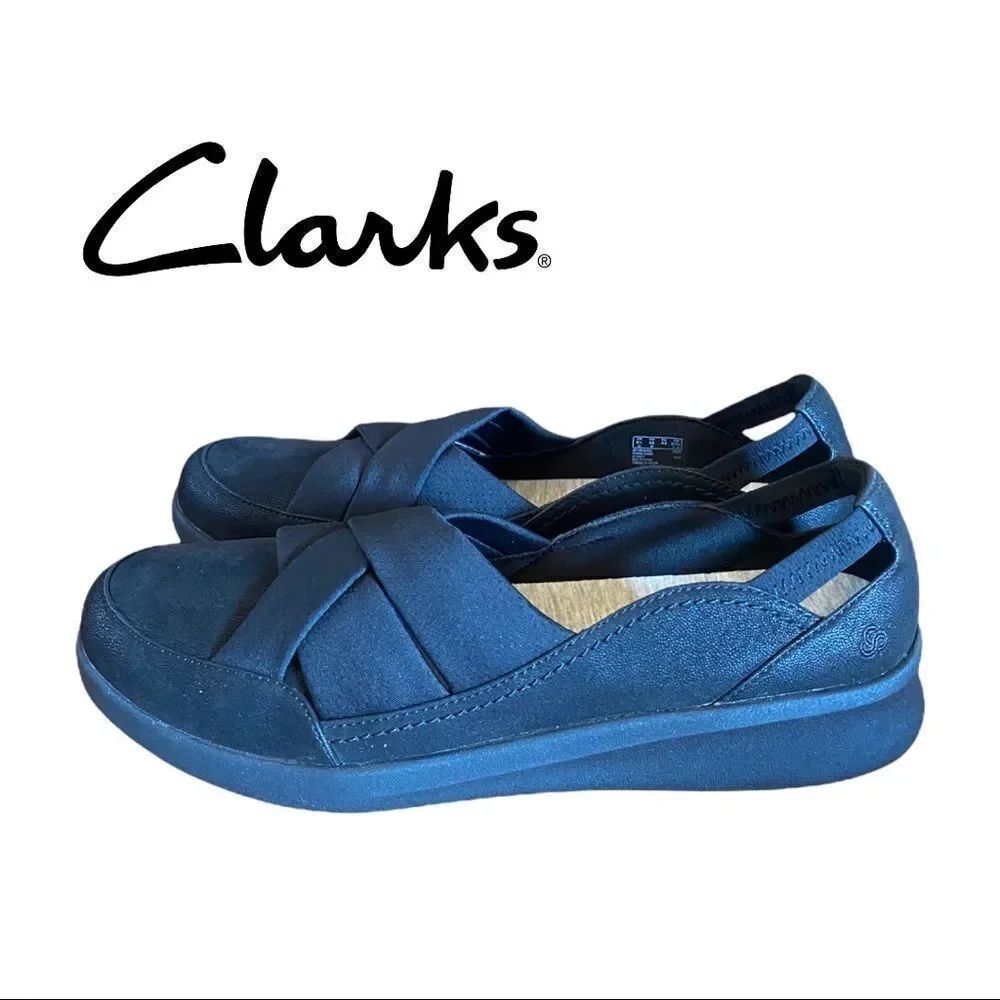 New in Box NIB Clarks Cloudsteppers Sillian 2.0 Star Black Flats Loafers 12
